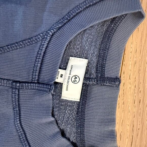 ADRIANO GOLDSCHMIED Mens long sleeve crew neck sweater blue size medium m8 - Picture 2 of 4